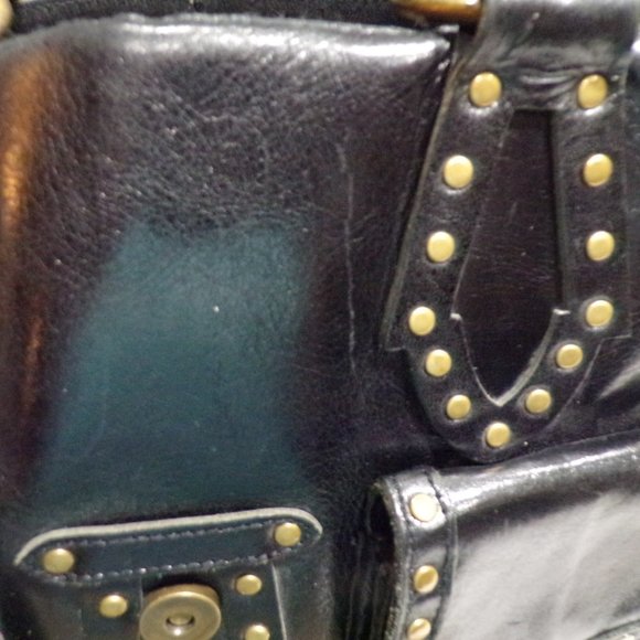 Betsey Johnson Handbag Leather Studded Black purse - Picture 11 of 15